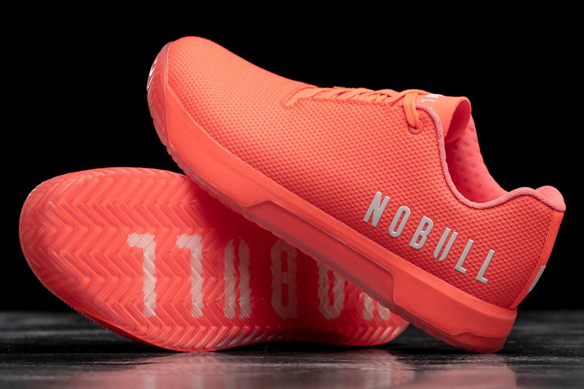 Nobull Superfabric Crossfit® Neon Men's Crossfit Shoes Coral | Australia (MQ2176)